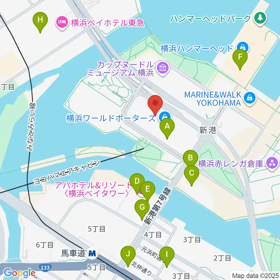 イオンシネマみなとみらい周辺のコンビニエンスストア一覧地図
