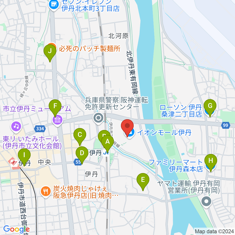 TOHOシネマズ伊丹周辺のコンビニエンスストア一覧地図