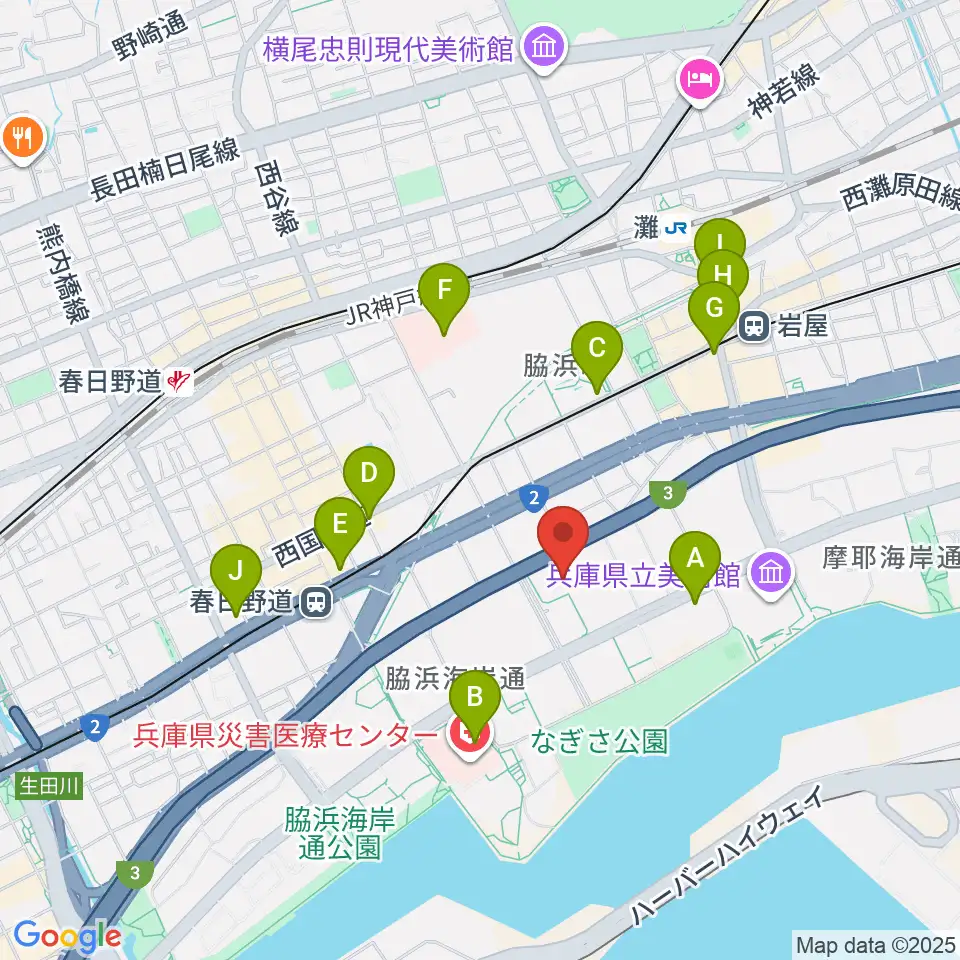 109シネマズHAT神戸周辺のコンビニエンスストア一覧地図