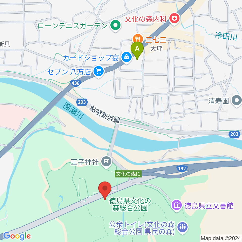 すだちくん森のシアター周辺のコンビニエンスストア一覧地図