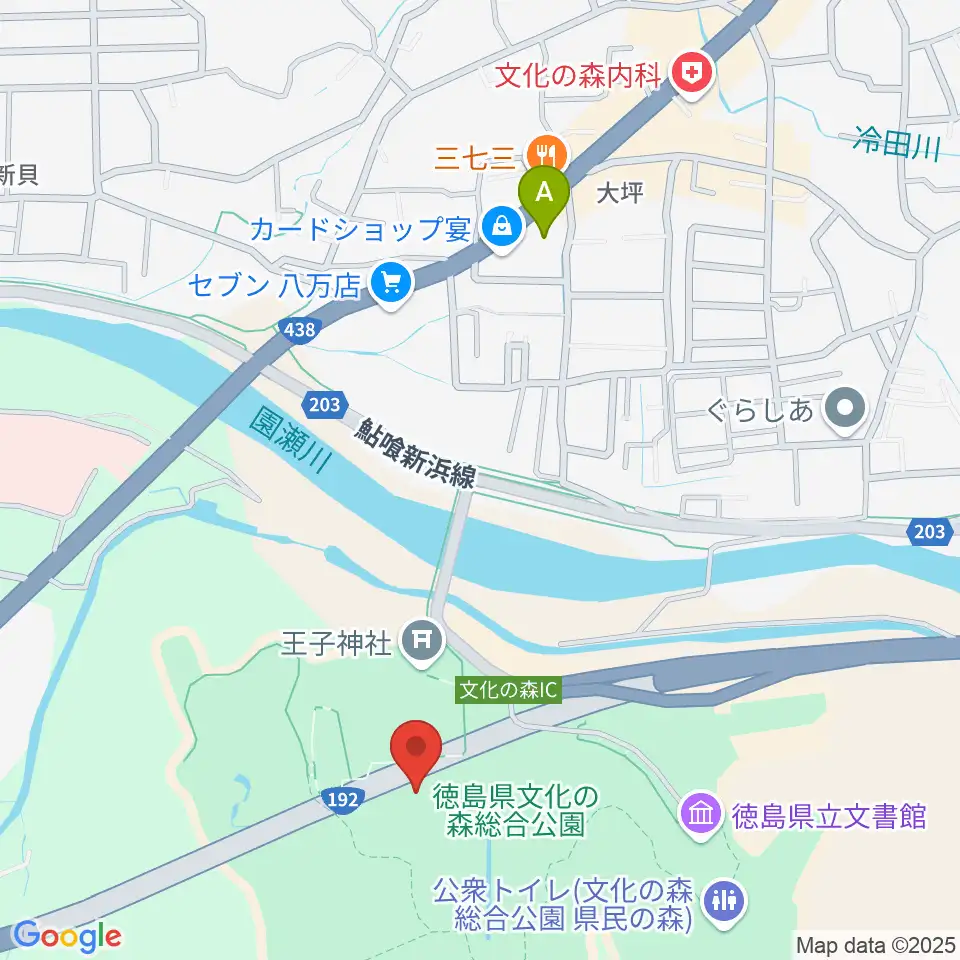 すだちくん森のシアター周辺のコンビニエンスストア一覧地図
