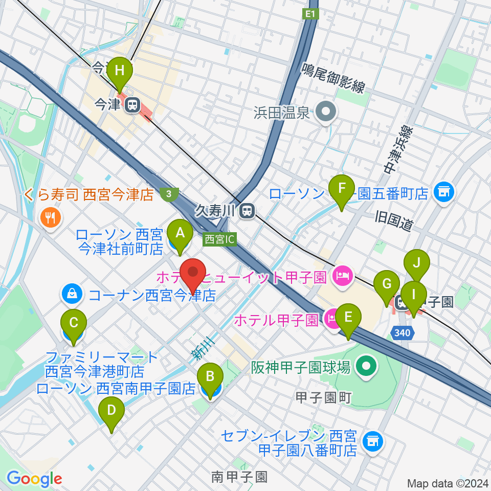 スタジオ1812周辺のコンビニエンスストア一覧地図