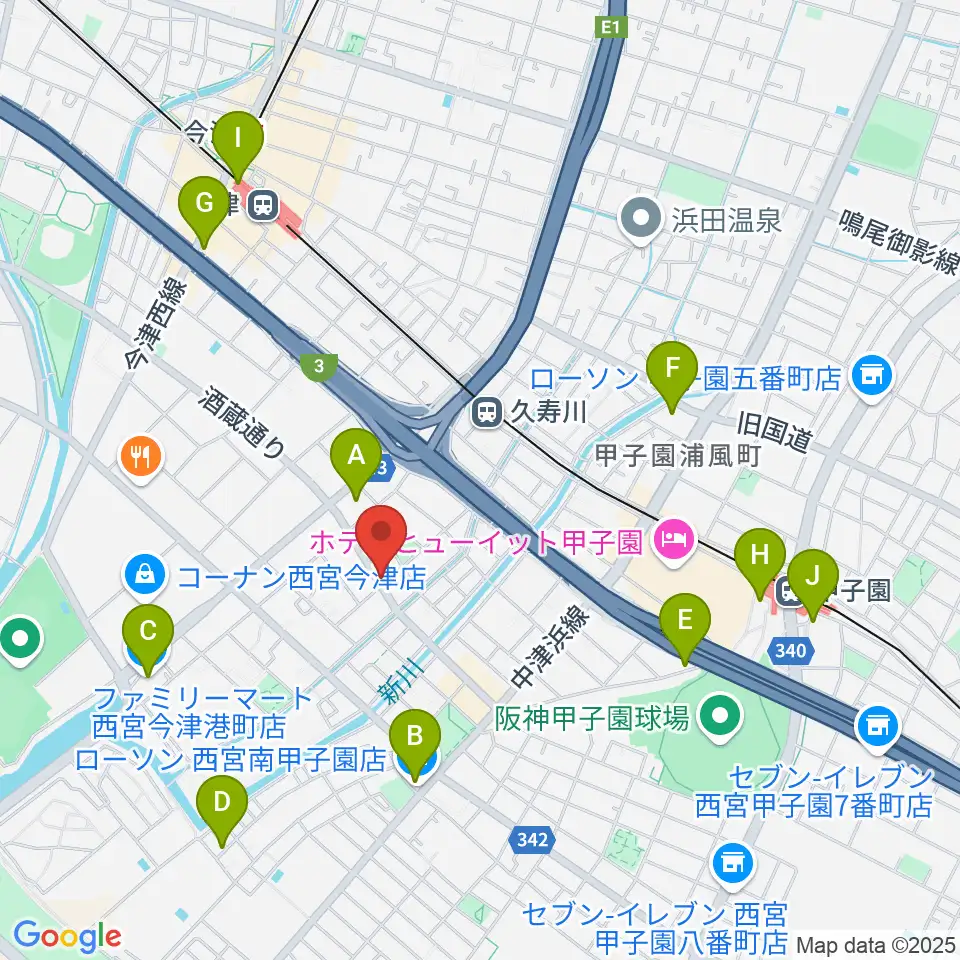 スタジオ1812周辺のコンビニエンスストア一覧地図