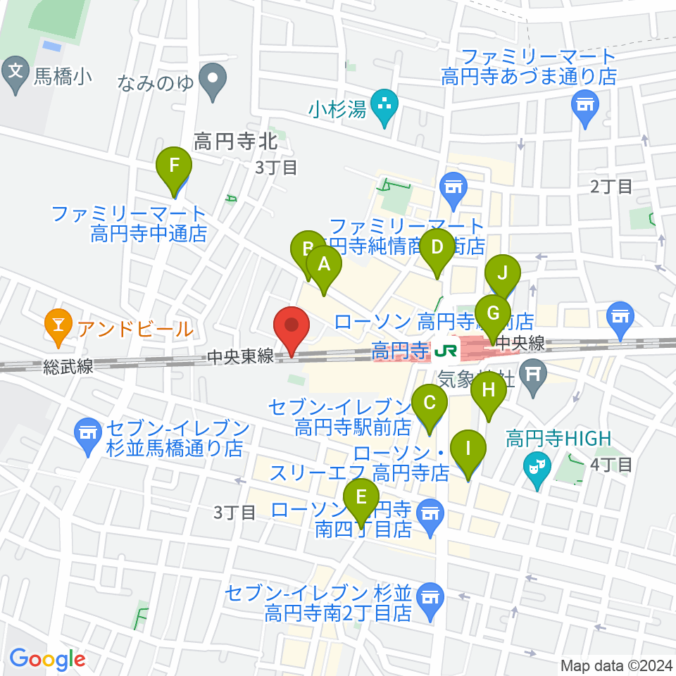 無力無善寺周辺のコンビニエンスストア一覧地図