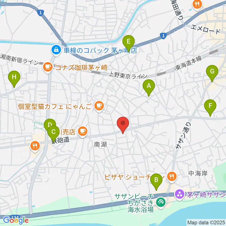 内田音楽教室周辺のコンビニエンスストア一覧地図