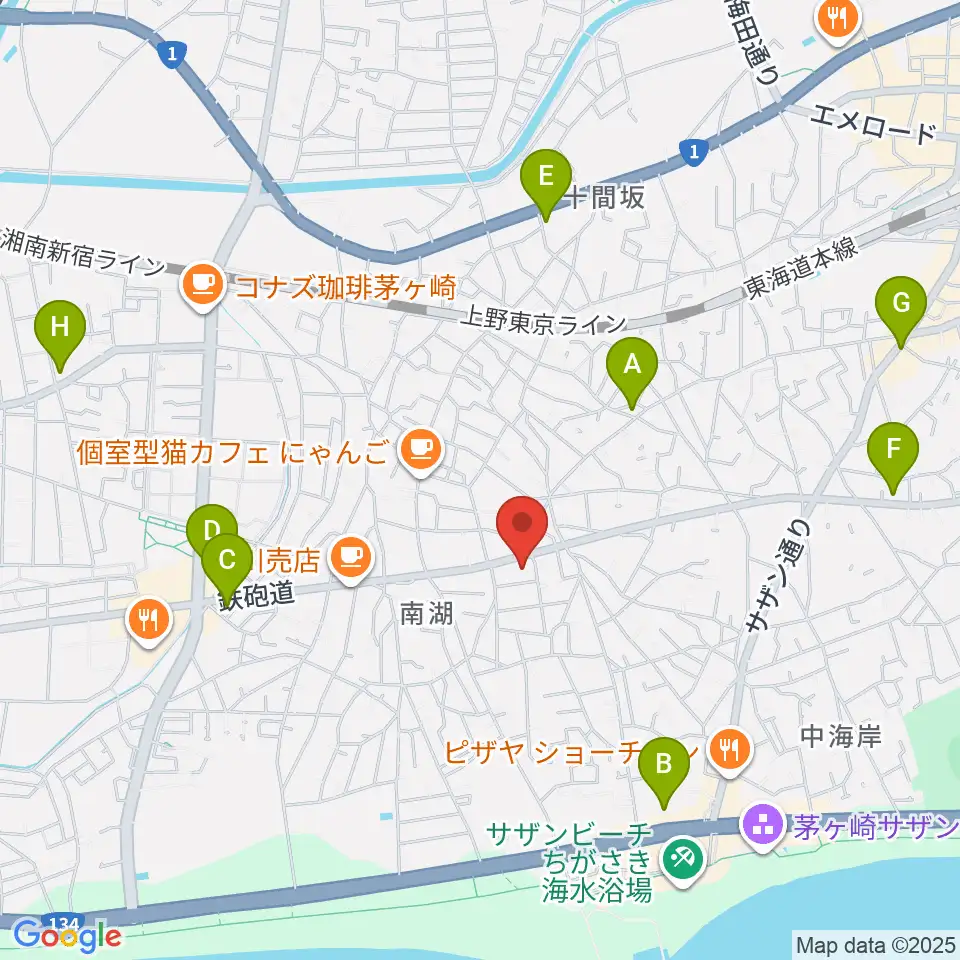 内田音楽教室周辺のコンビニエンスストア一覧地図