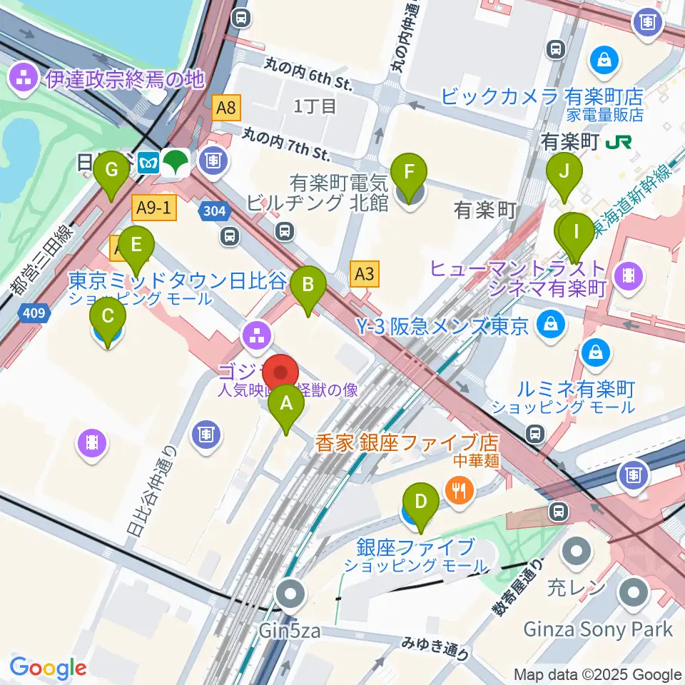 TOHOシネマズシャンテ周辺のコンビニエンスストア一覧地図
