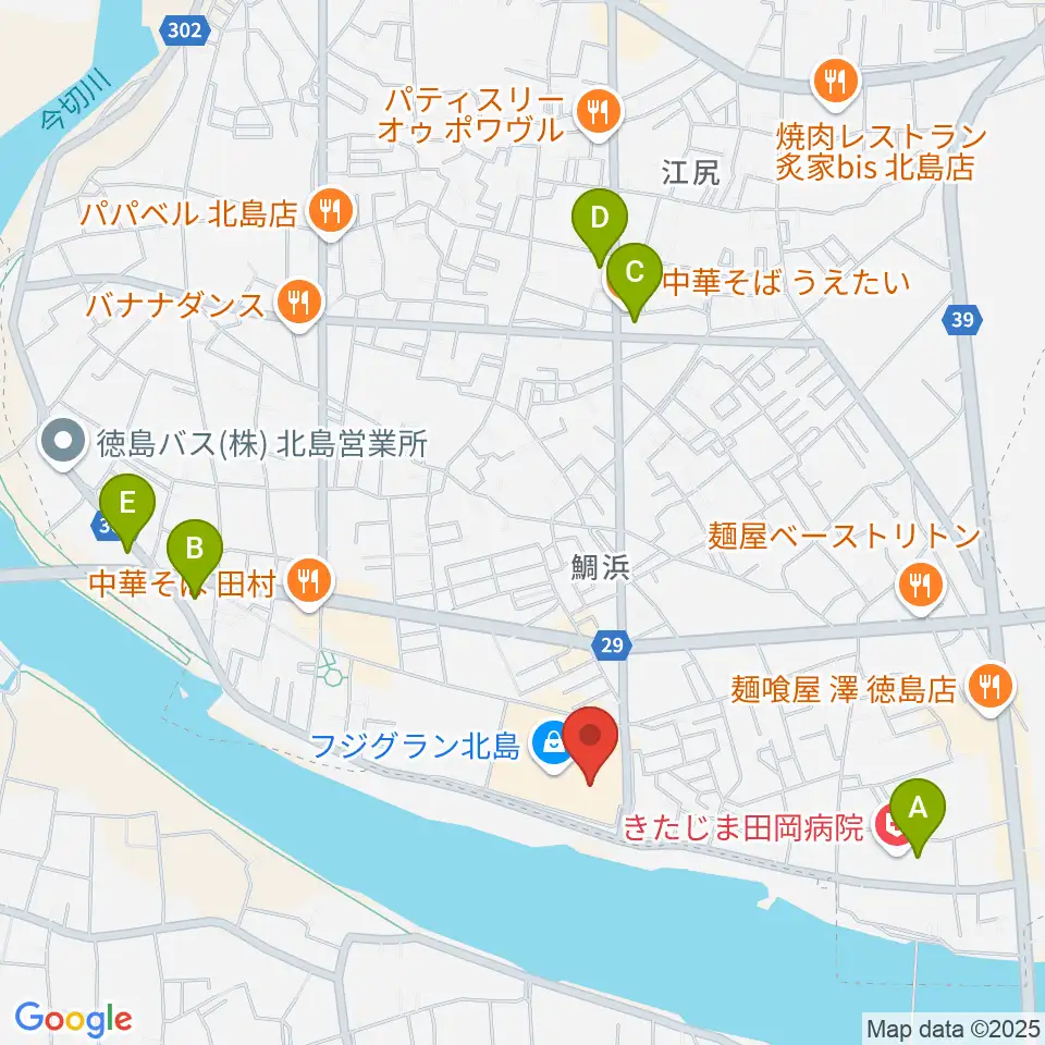 シネマサンシャイン北島周辺のコンビニエンスストア一覧地図