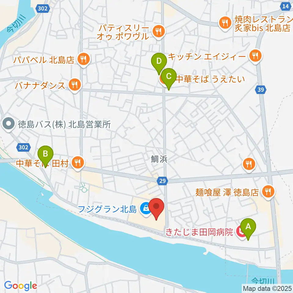 シネマサンシャイン北島周辺のコンビニエンスストア一覧地図