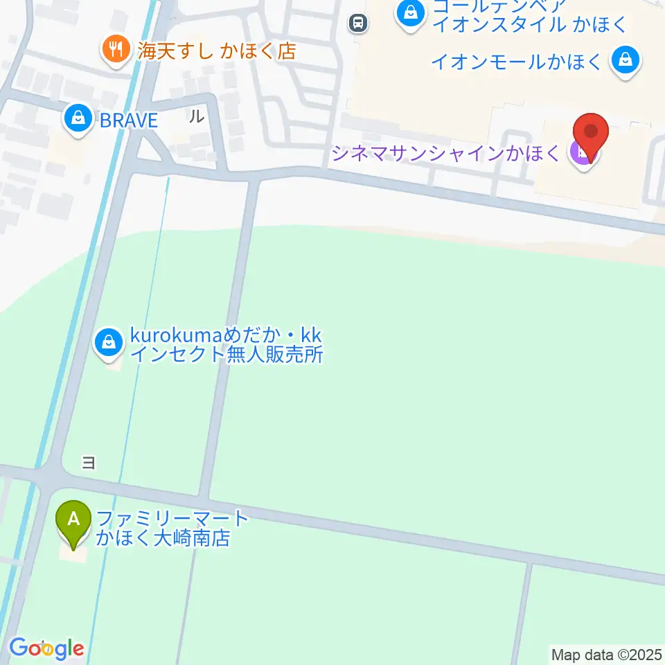 シネマサンシャインかほく周辺のコンビニエンスストア一覧地図
