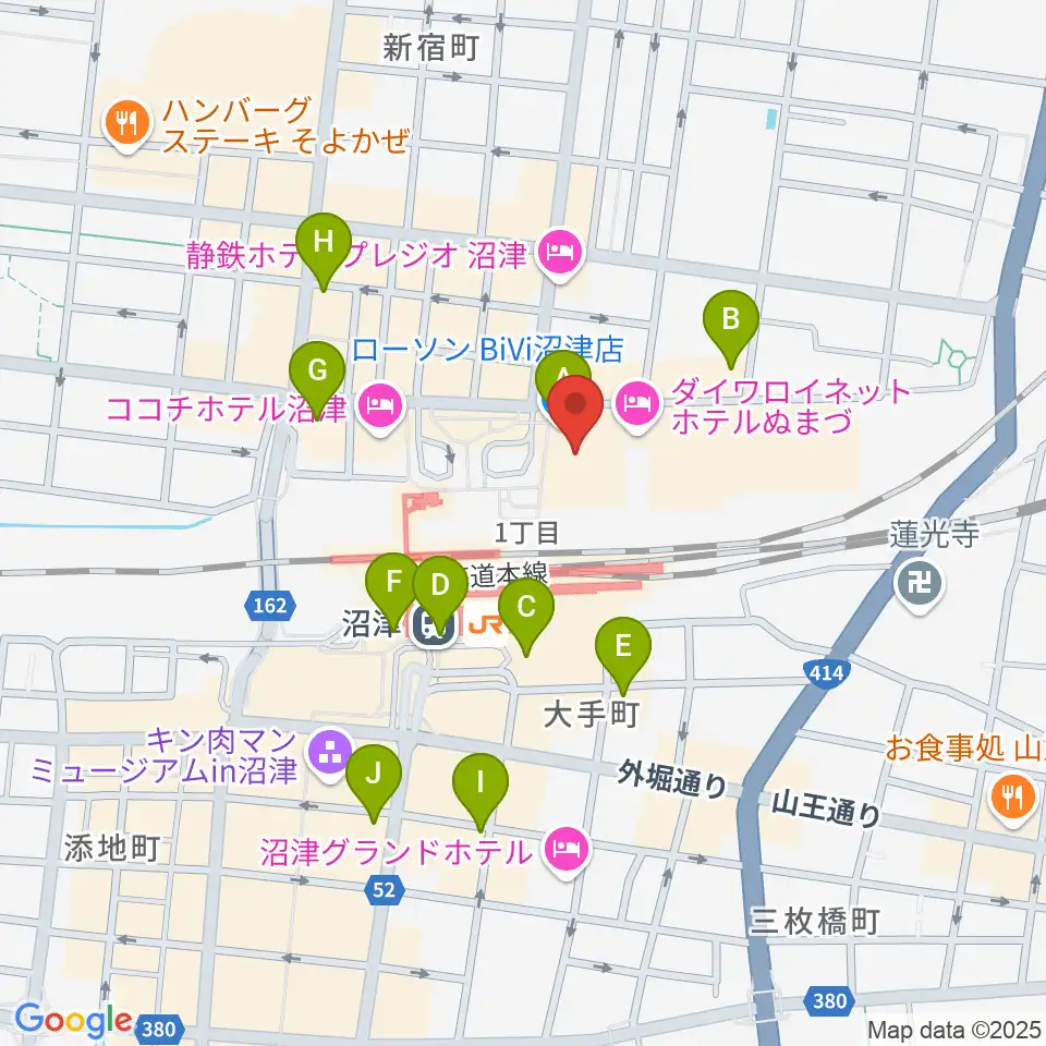 シネマサンシャイン沼津周辺のコンビニエンスストア一覧地図