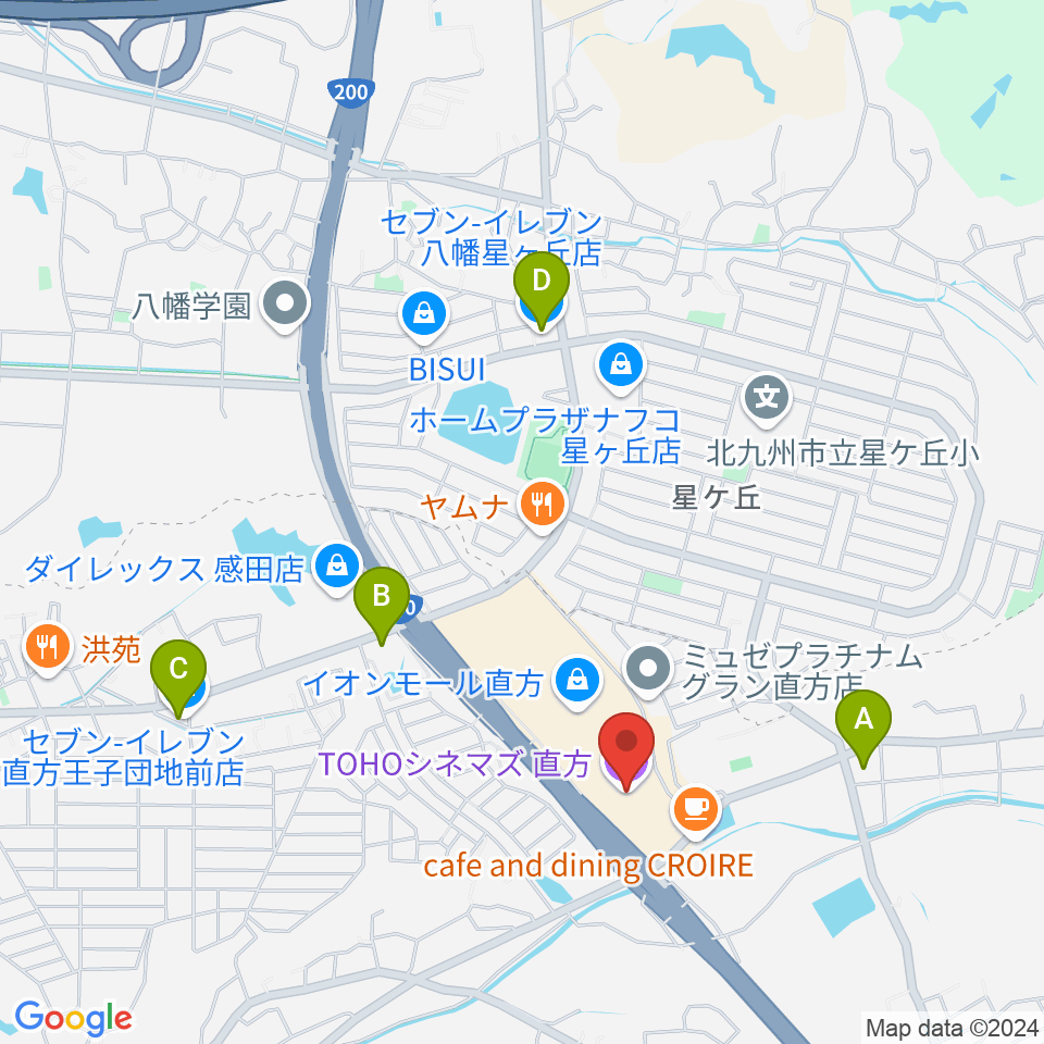 TOHOシネマズ直方周辺のコンビニエンスストア一覧地図