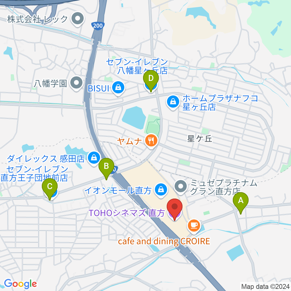 TOHOシネマズ直方周辺のコンビニエンスストア一覧地図