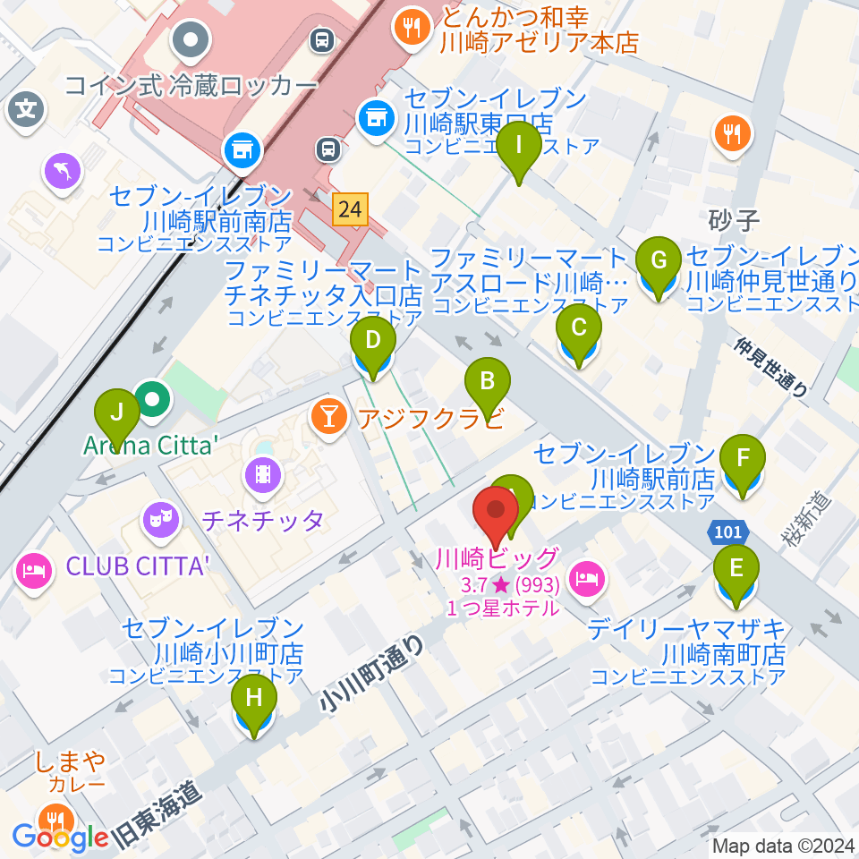 スタジオ太鼓庵周辺のコンビニエンスストア一覧地図