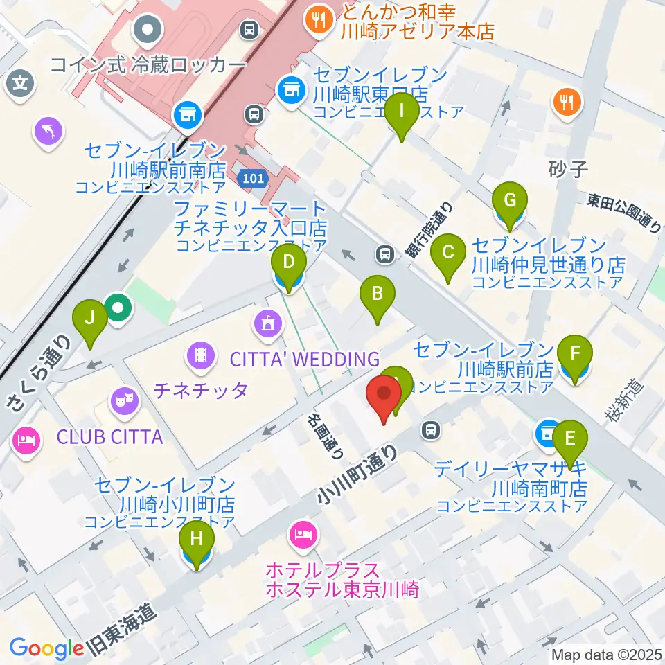 スタジオ太鼓庵周辺のコンビニエンスストア一覧地図