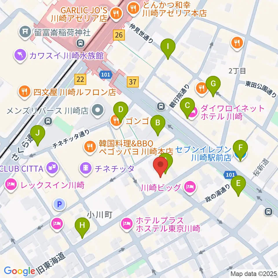 スタジオ太鼓庵周辺のコンビニエンスストア一覧地図