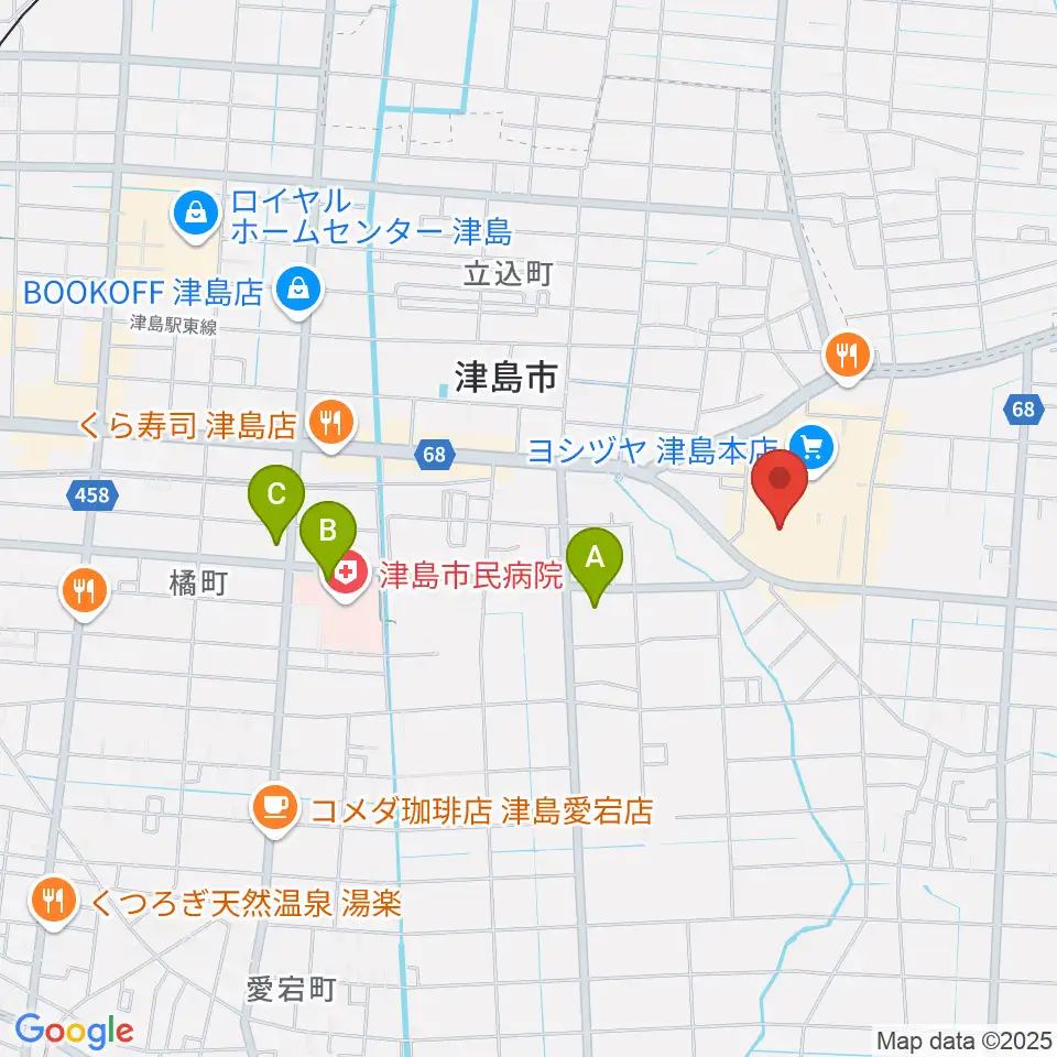 TOHOシネマズ津島周辺のコンビニエンスストア一覧地図