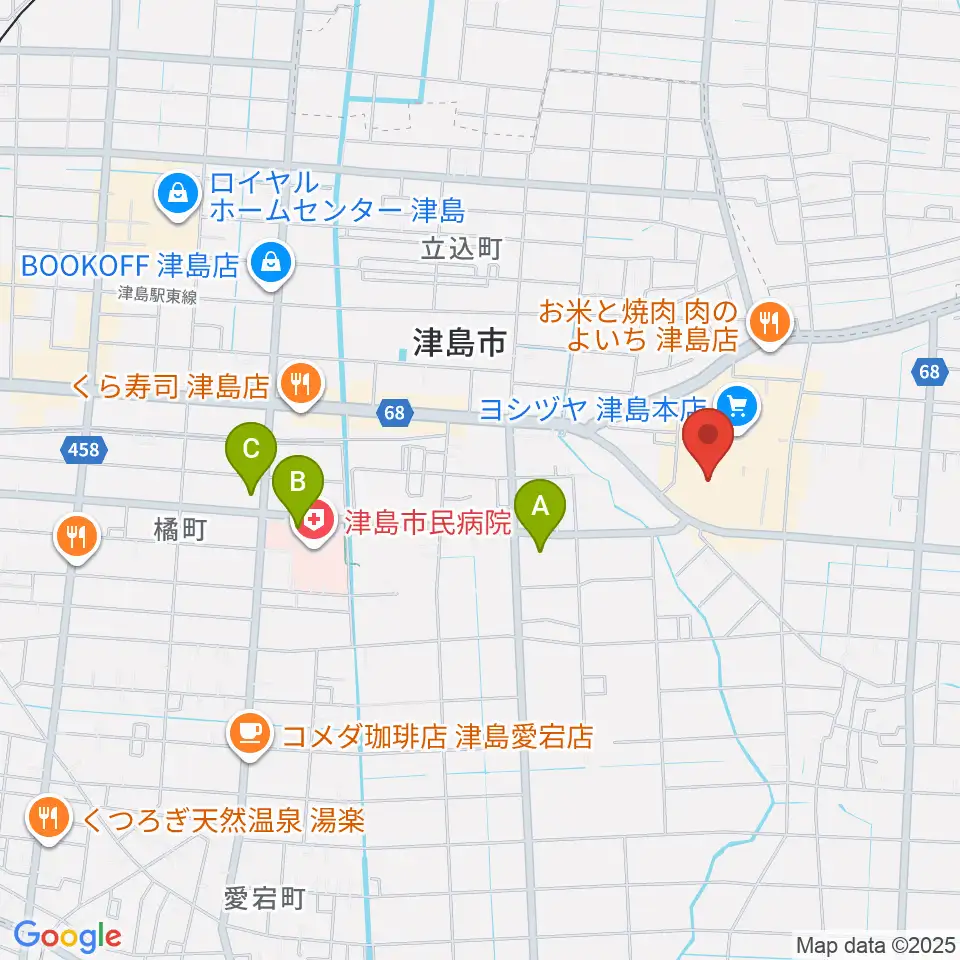 TOHOシネマズ津島周辺のコンビニエンスストア一覧地図