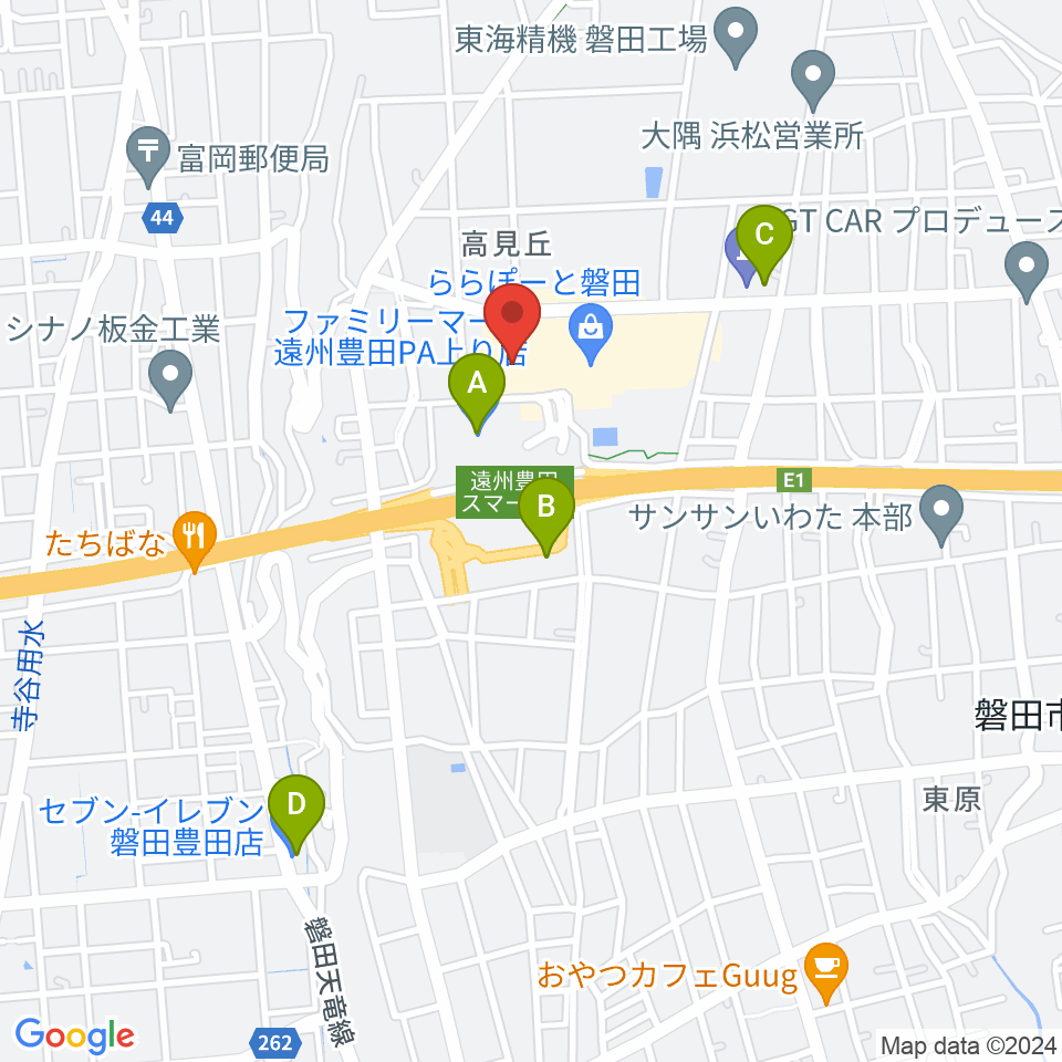 TOHOシネマズららぽーと磐田周辺のコンビニエンスストア一覧地図