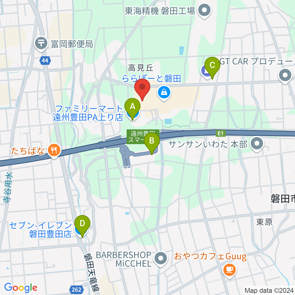 TOHOシネマズららぽーと磐田周辺のコンビニエンスストア一覧地図