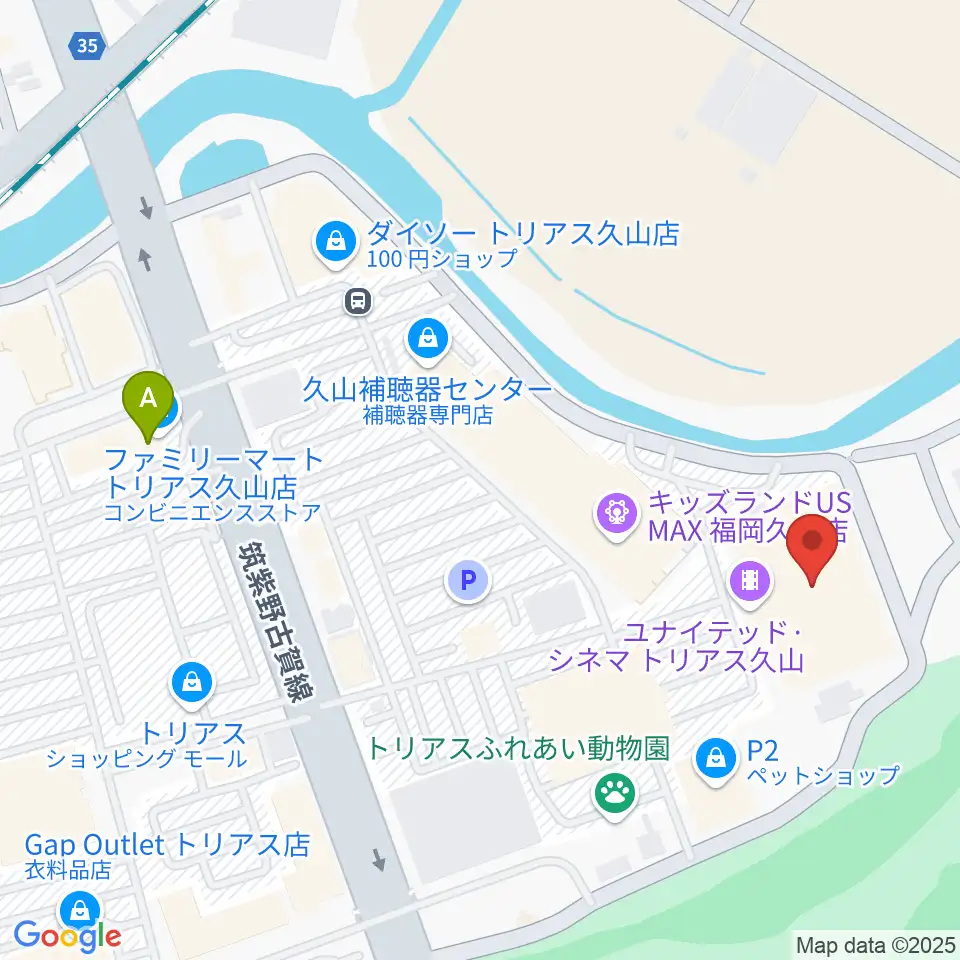 ユナイテッド・シネマ トリアス久山周辺のコンビニエンスストア一覧地図