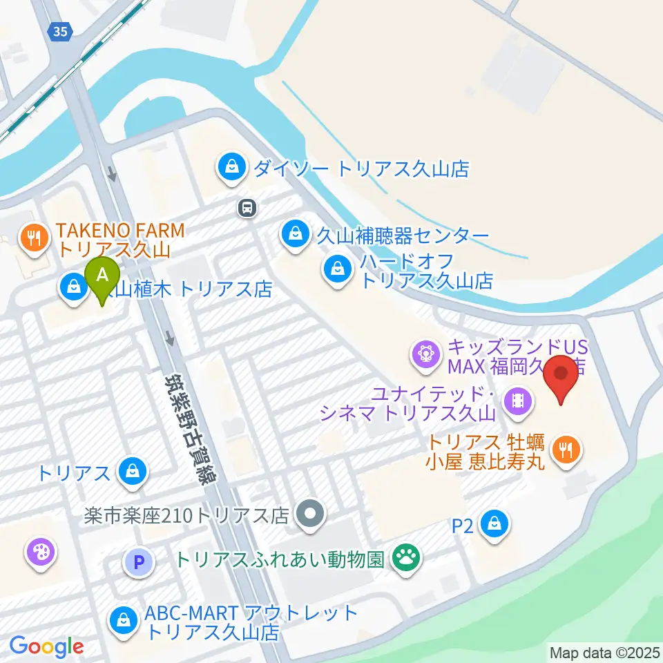 ユナイテッド・シネマ トリアス久山周辺のコンビニエンスストア一覧地図