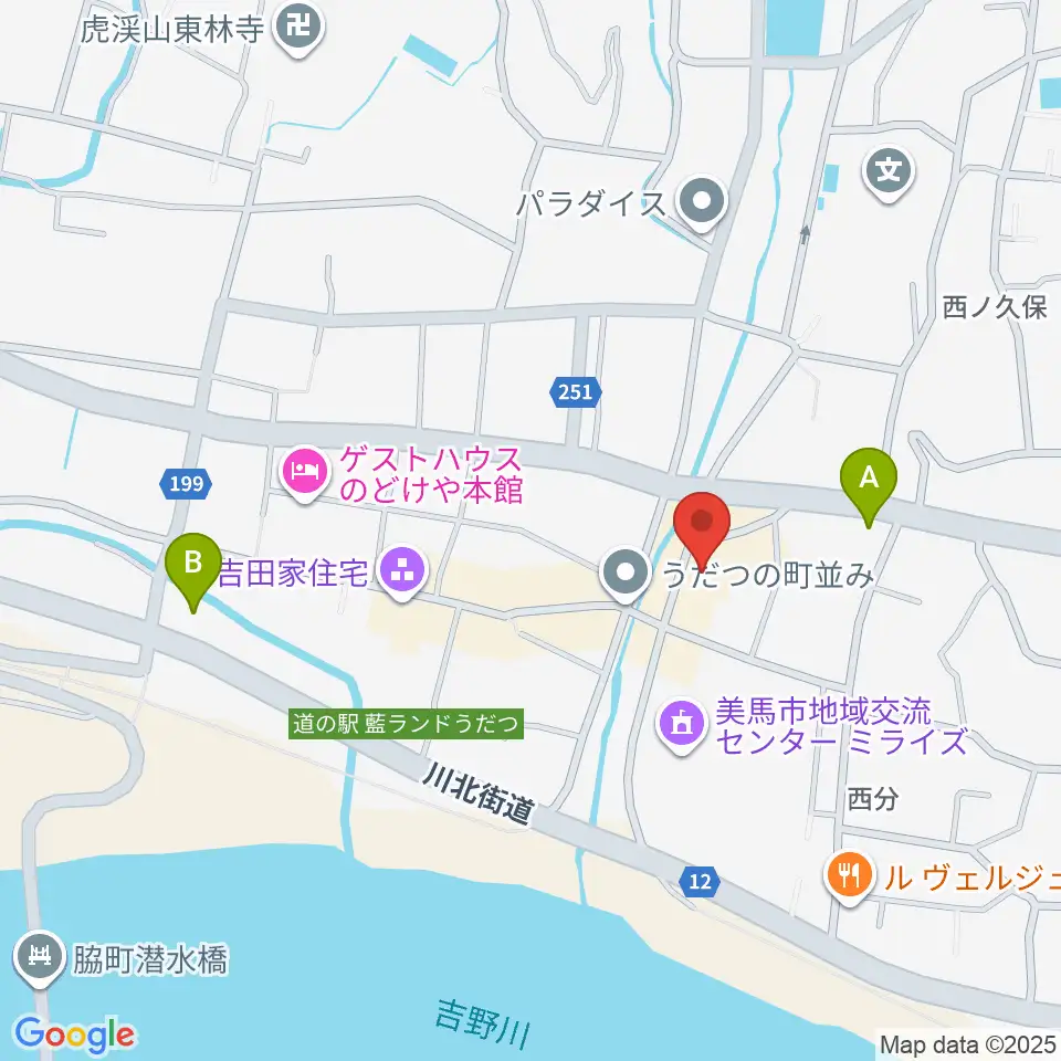 脇町劇場 オデオン座周辺のコンビニエンスストア一覧地図