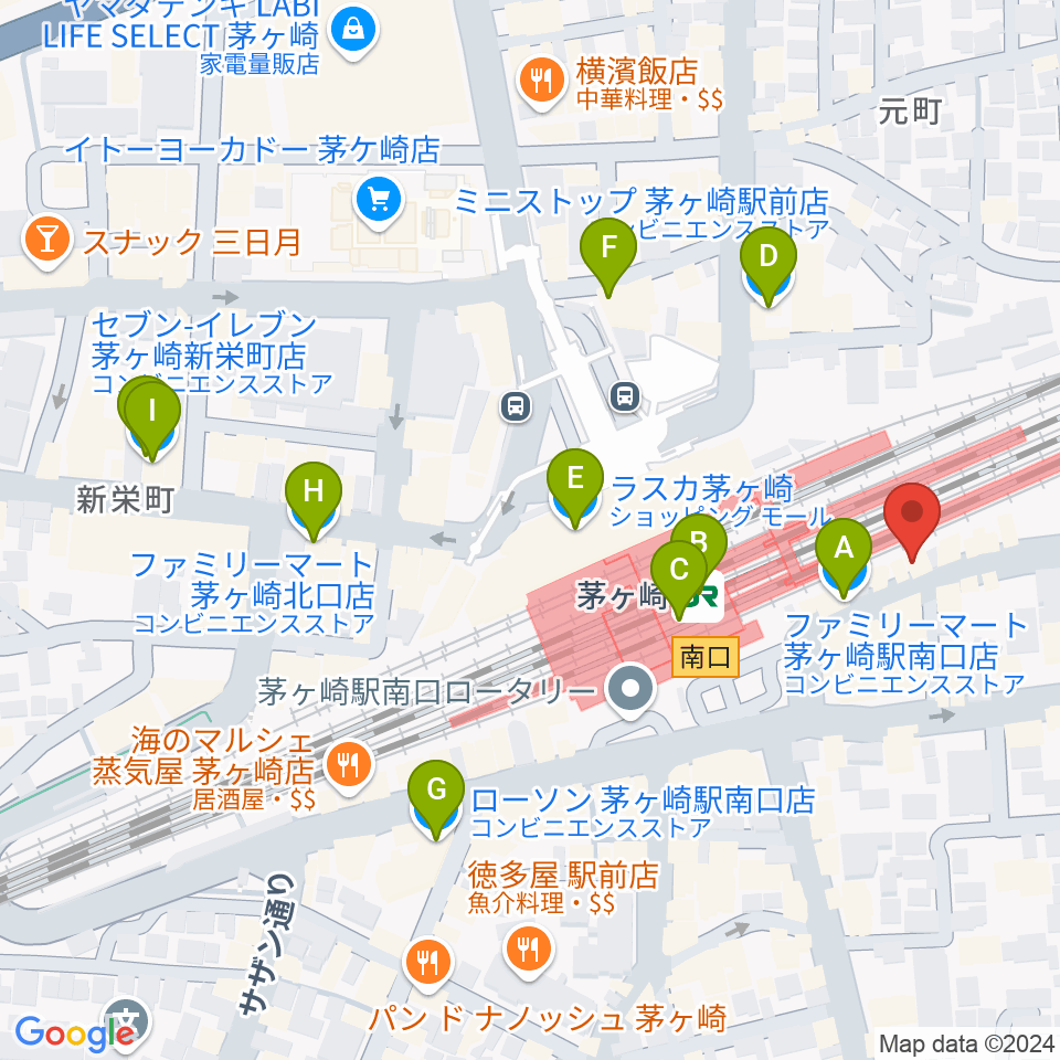 春秋会館周辺のコンビニエンスストア一覧地図