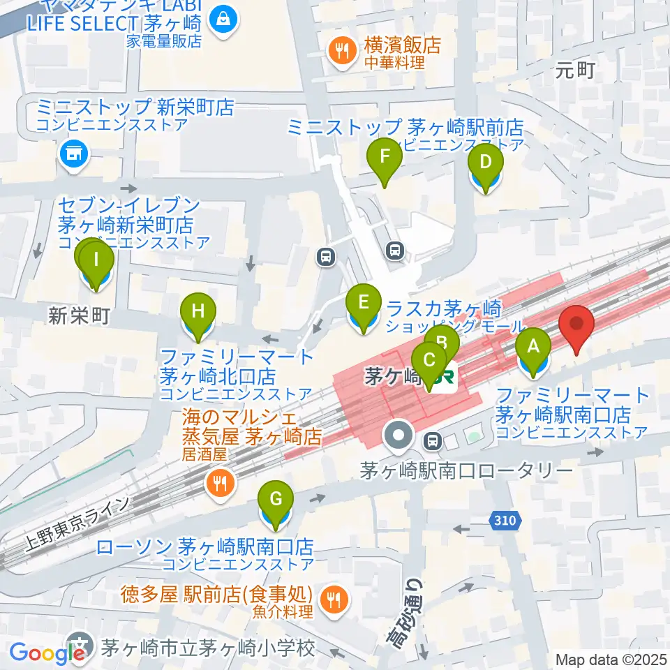 春秋会館周辺のコンビニエンスストア一覧地図