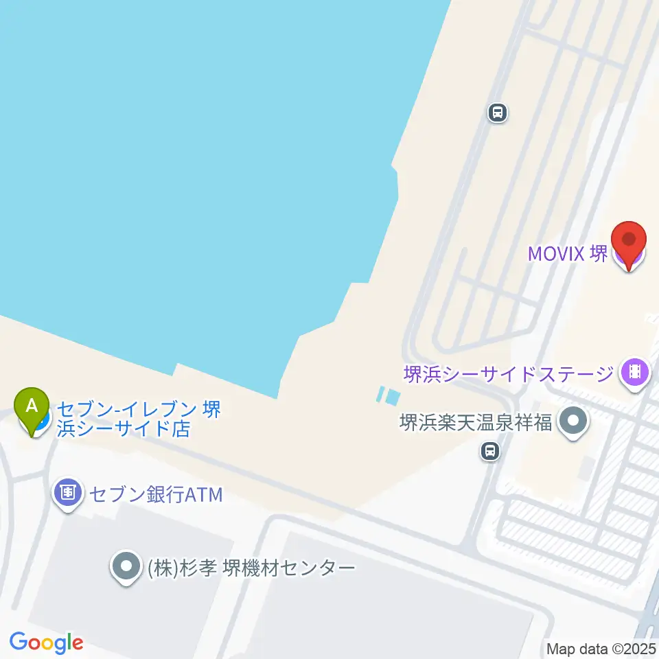 MOVIX堺周辺のコンビニエンスストア一覧地図
