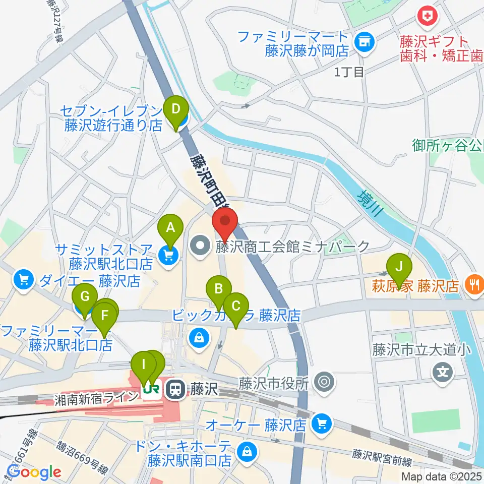 若泉楽器店周辺のコンビニエンスストア一覧地図