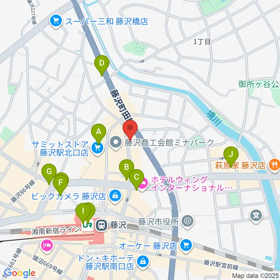 若泉楽器店周辺のコンビニエンスストア一覧地図