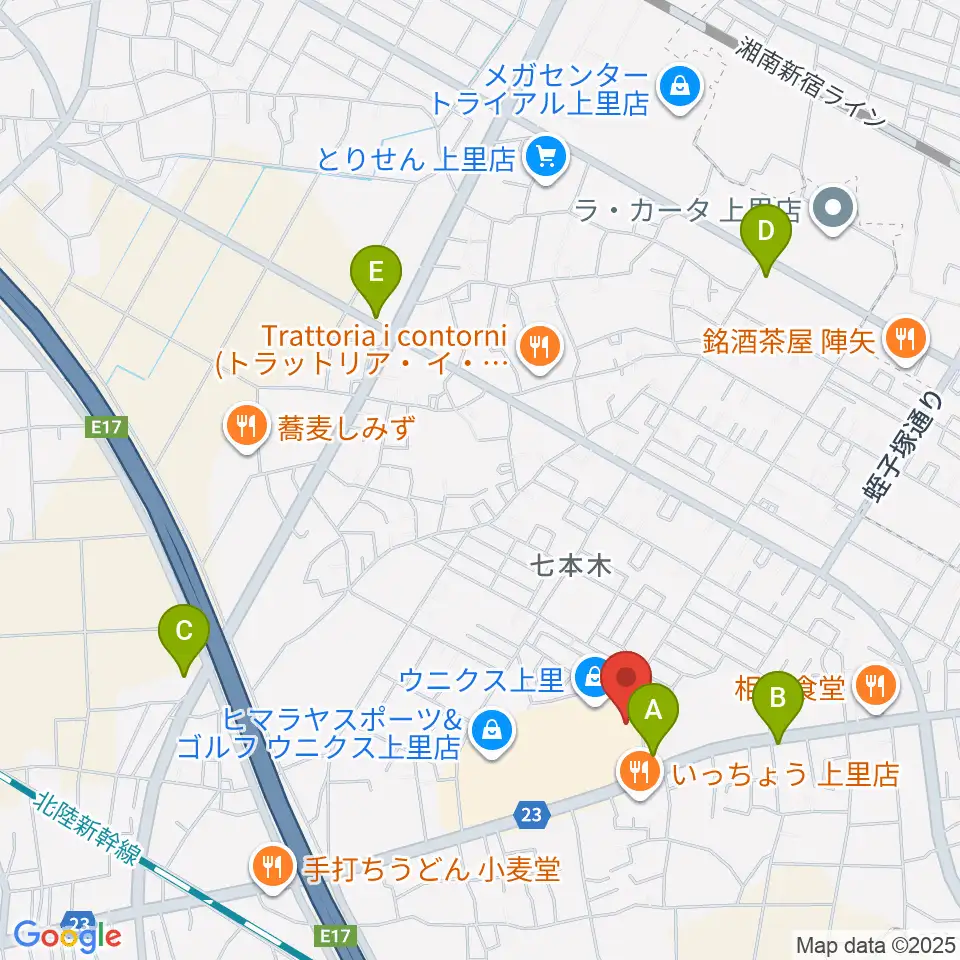 ユナイテッド・シネマ ウニクス上里周辺のコンビニエンスストア一覧地図