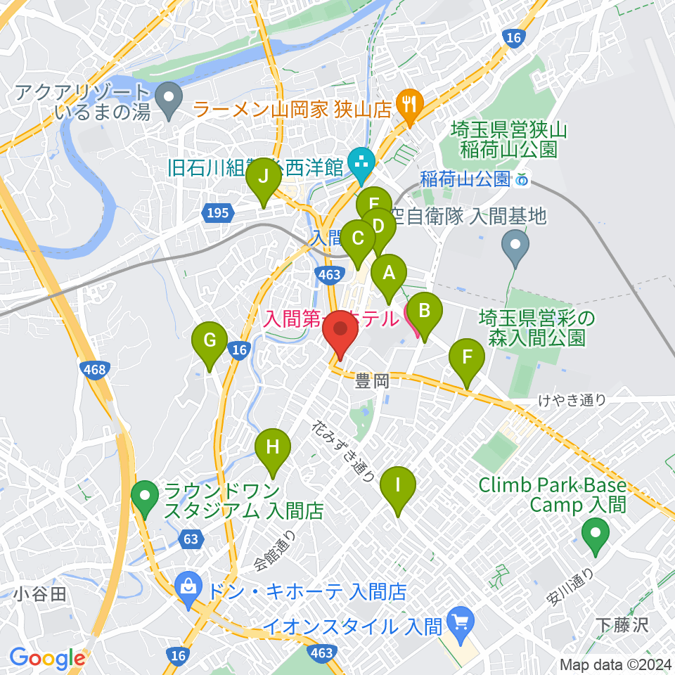 ユナイテッド・シネマ入間周辺のコンビニエンスストア一覧地図