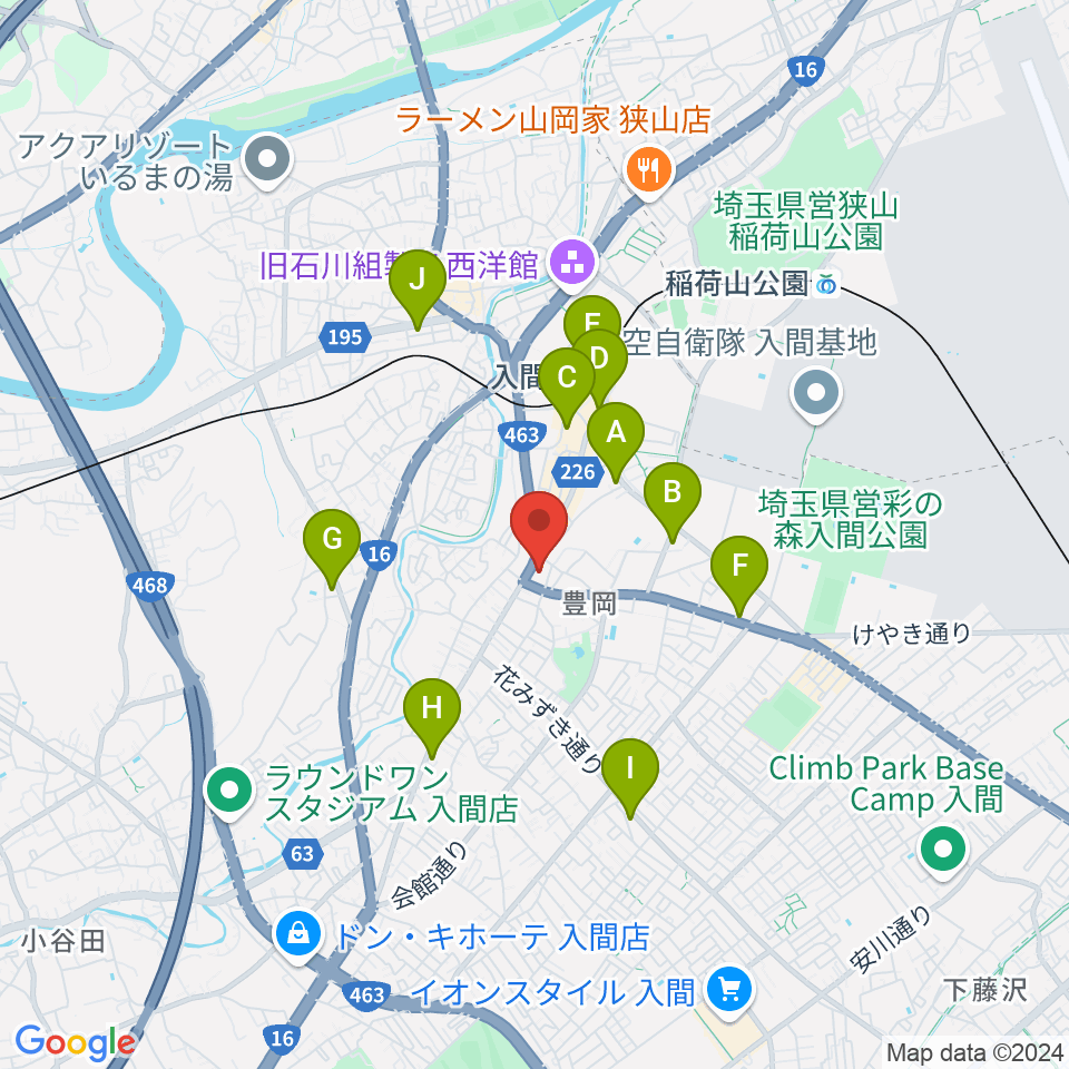 ユナイテッド・シネマ入間周辺のコンビニエンスストア一覧地図