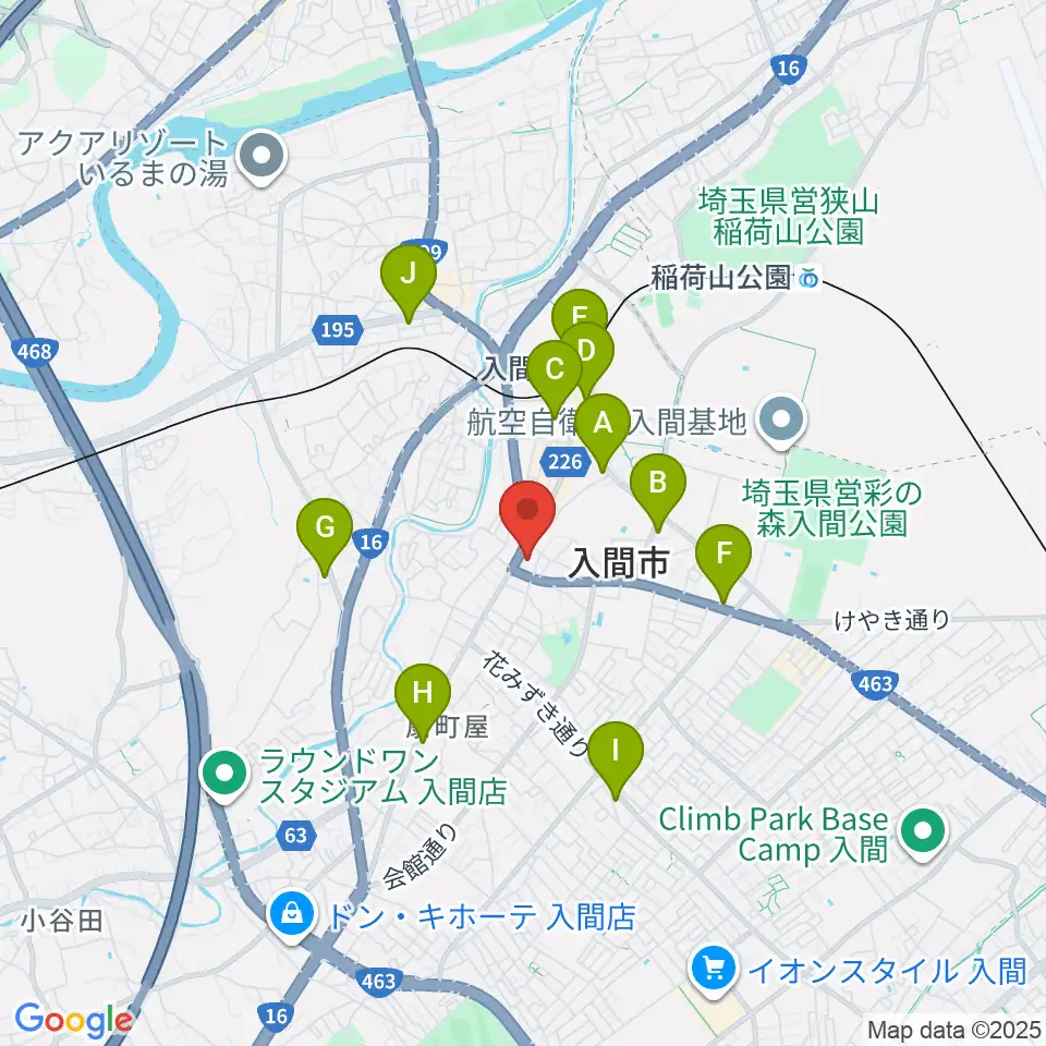 ローソン・ユナイテッドシネマ入間周辺のコンビニエンスストア一覧地図