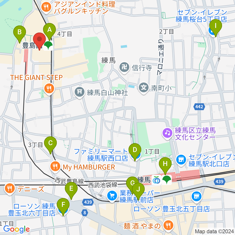 ユナイテッド・シネマとしまえん周辺のコンビニエンスストア一覧地図