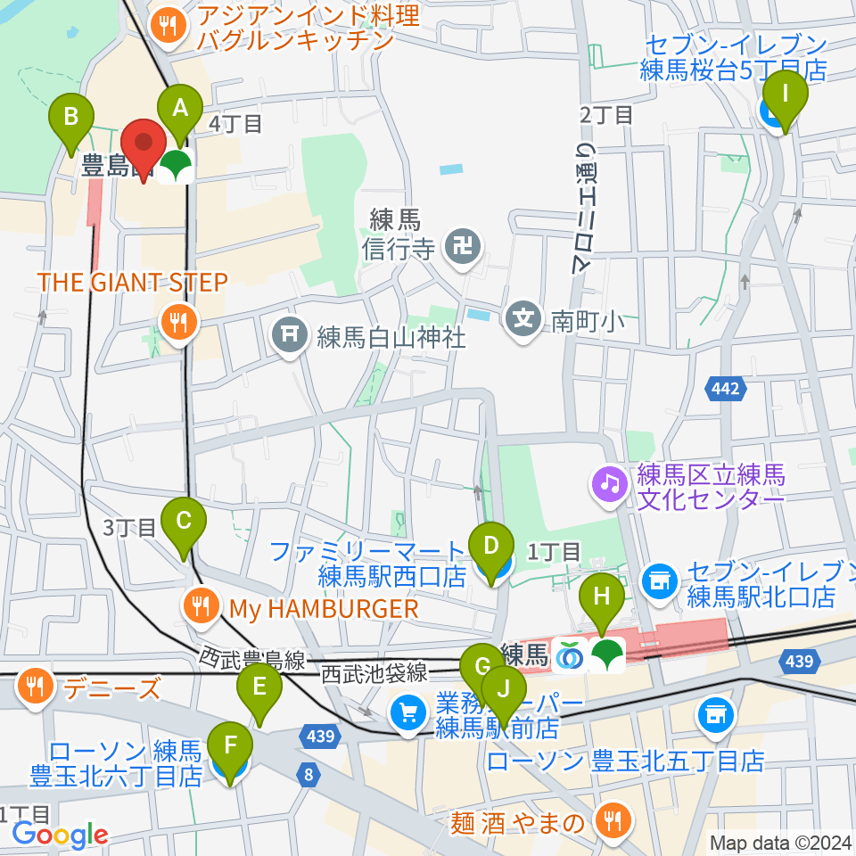 ユナイテッド・シネマとしまえん周辺のコンビニエンスストア一覧地図