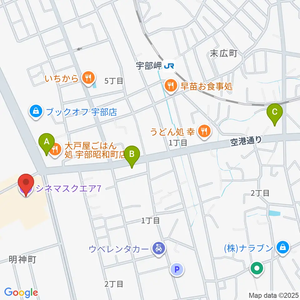 シネマ・スクエア7周辺のコンビニエンスストア一覧地図