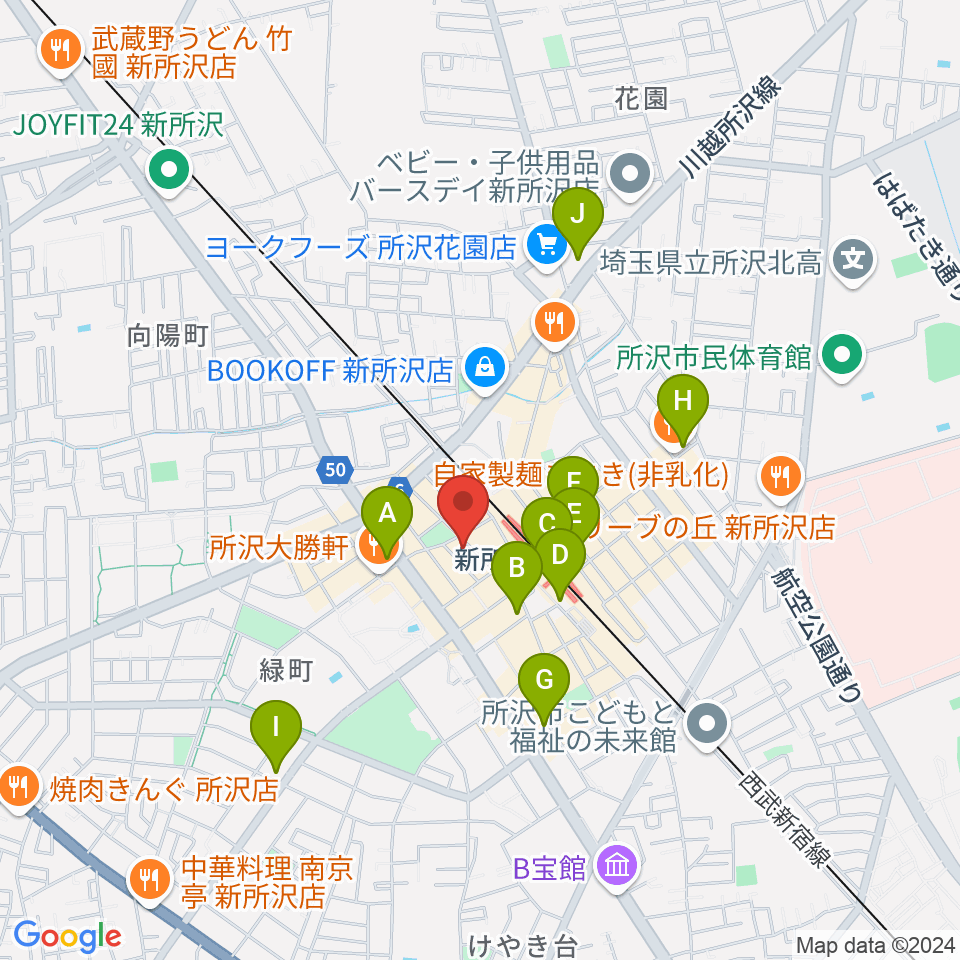 サワダ楽器修理工房周辺のコンビニエンスストア一覧地図