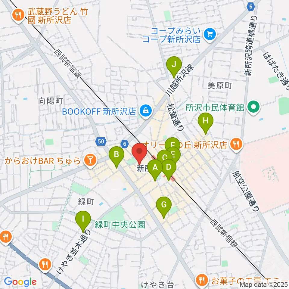 サワダ楽器修理工房周辺のコンビニエンスストア一覧地図