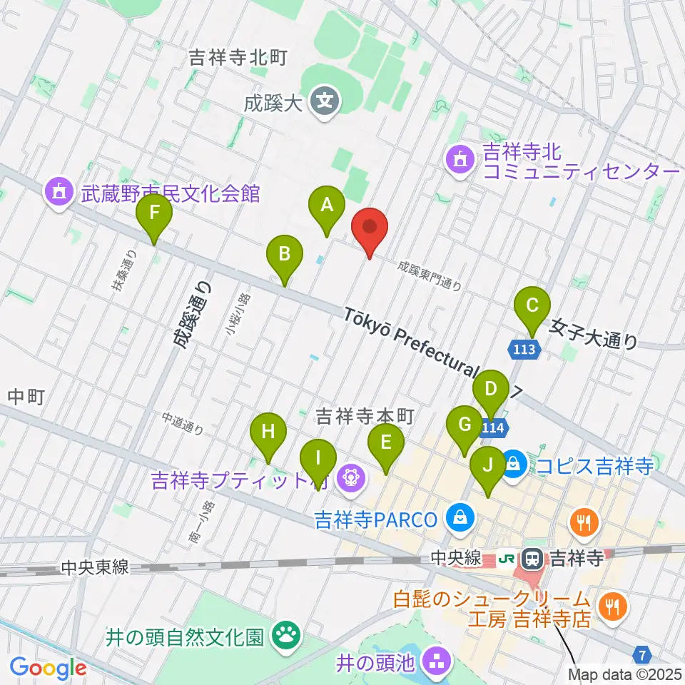 管楽器修理工房Prosit周辺のコンビニエンスストア一覧地図