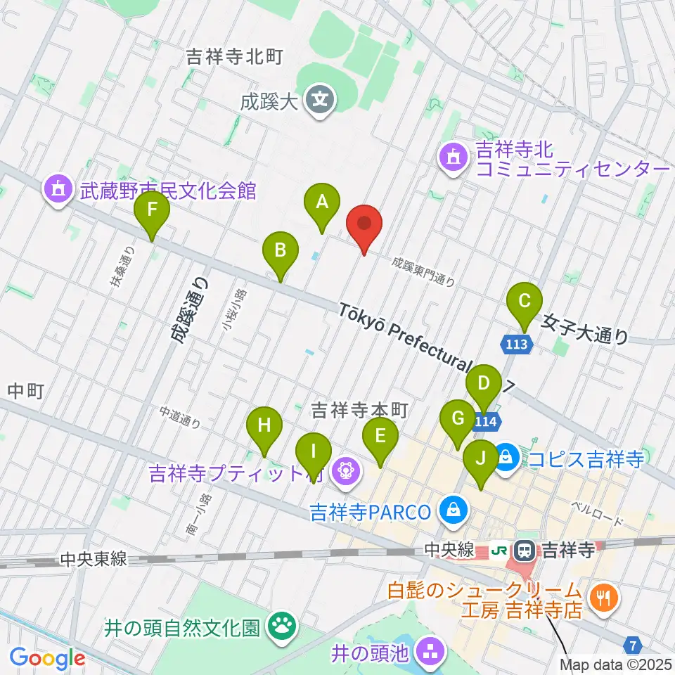管楽器修理工房Prosit周辺のコンビニエンスストア一覧地図