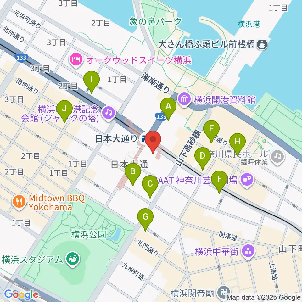 横浜情報文化センター周辺のコンビニエンスストア一覧地図
