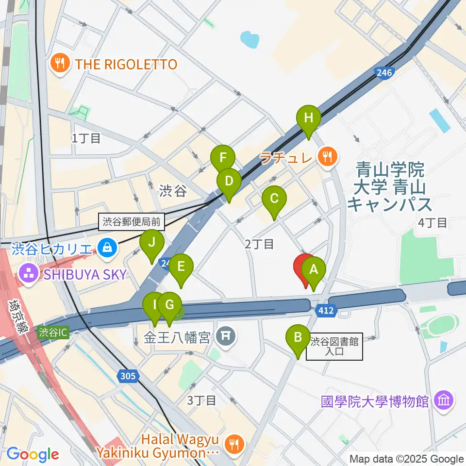 渋谷LOFT HEAVEN周辺のコンビニエンスストア一覧地図