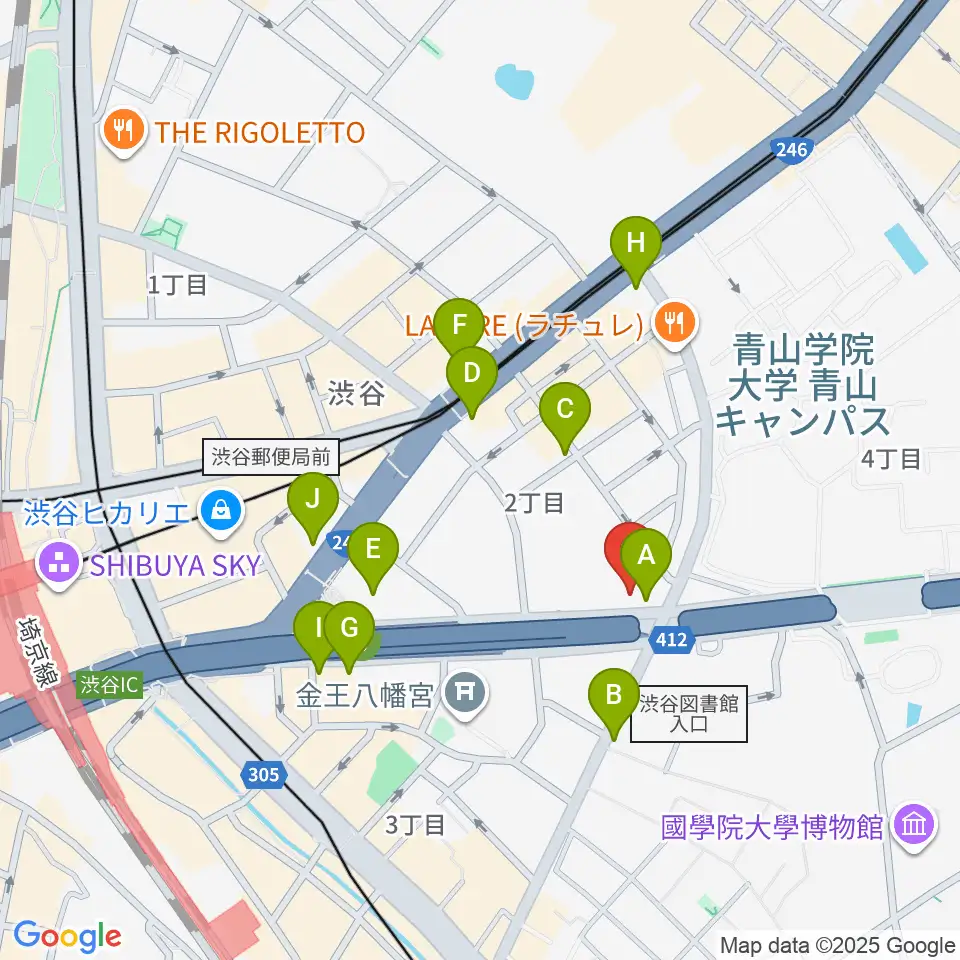 渋谷LOFT HEAVEN周辺のコンビニエンスストア一覧地図