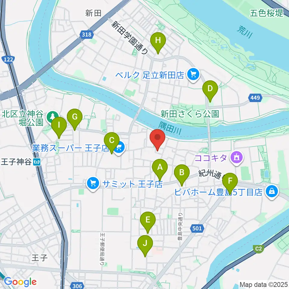 東京バビロン周辺のコンビニエンスストア一覧地図