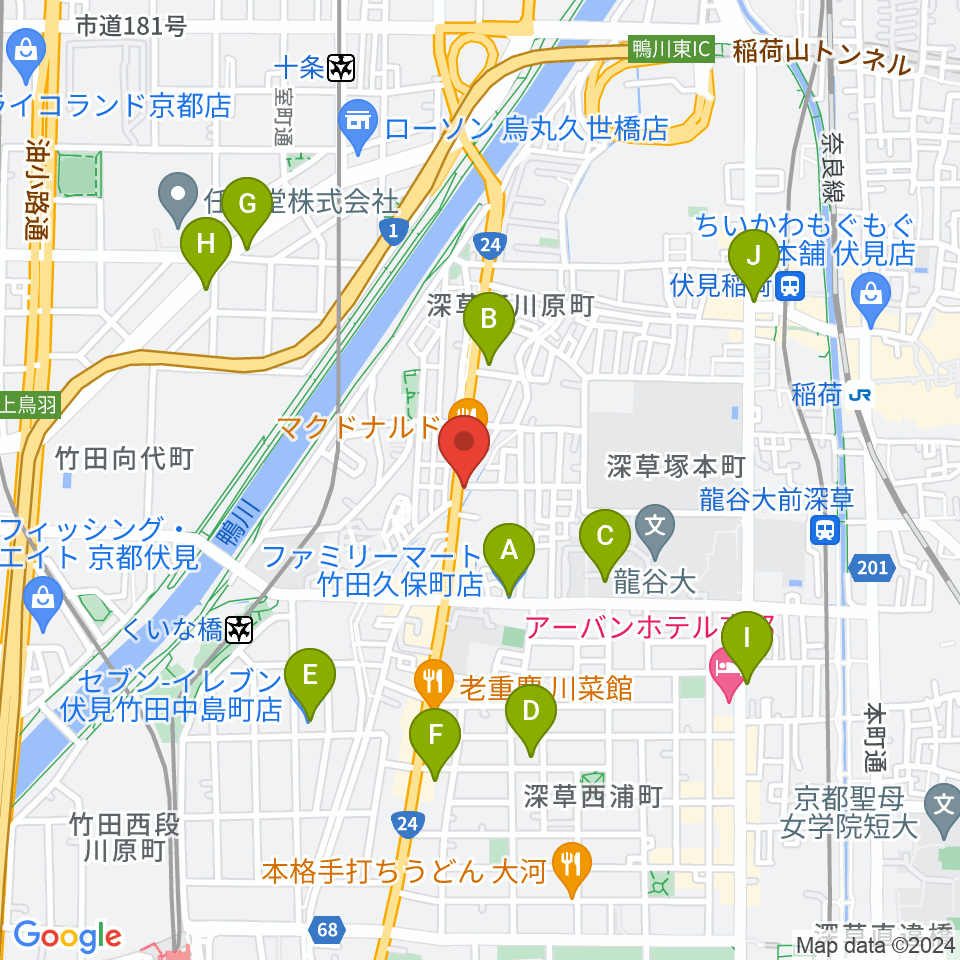 京都Annie's Cafe周辺のコンビニエンスストア一覧地図
