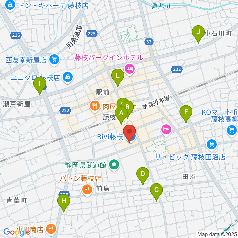 藤枝シネ・プレーゴ周辺のコンビニエンスストア一覧地図