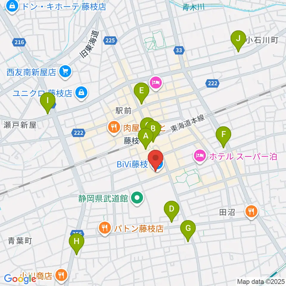 藤枝シネ・プレーゴ周辺のコンビニエンスストア一覧地図